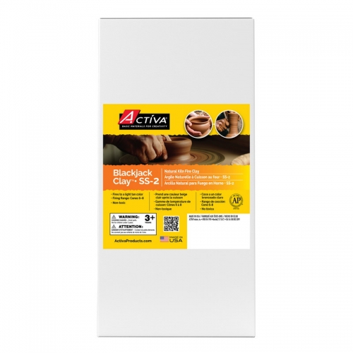 Blackjack Clay™ (SS-2) Natural Pottery Clay, 25 lb (11.3 kg)